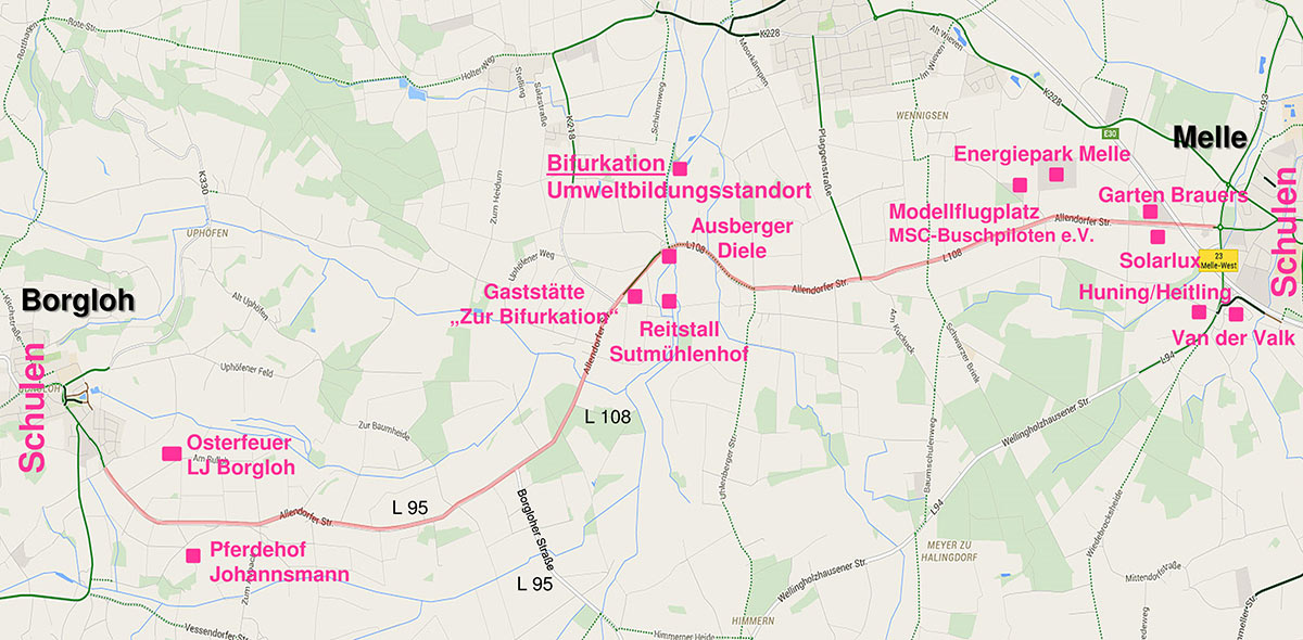 Streckenumfeld Allendorfer Straße